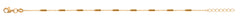 Armband Ankerkette mit Tubegeschliffen Gelbgold 750, 19cm