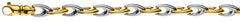 Armband Bicolor Gelb-/Weissgold 750 V-Form 6mm 19cm