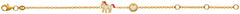 Armband Unicorn Heart Gelbgold 375 Emailliert 16cm