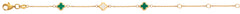 Armband Anker Flowers Gelbgold 375 emailliert 16cm