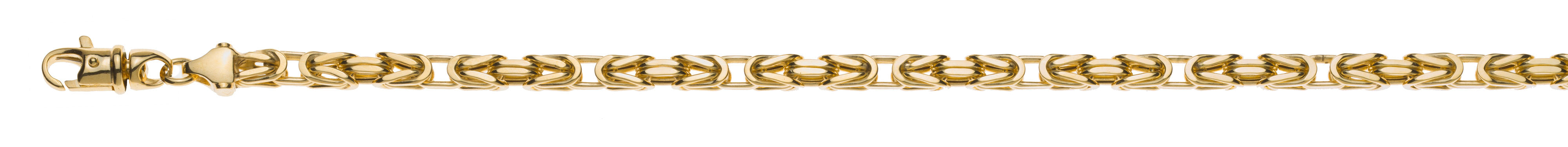 Armband Königskette klassisch Gelbgold 750 halbmassiv 4.0mm 22cm