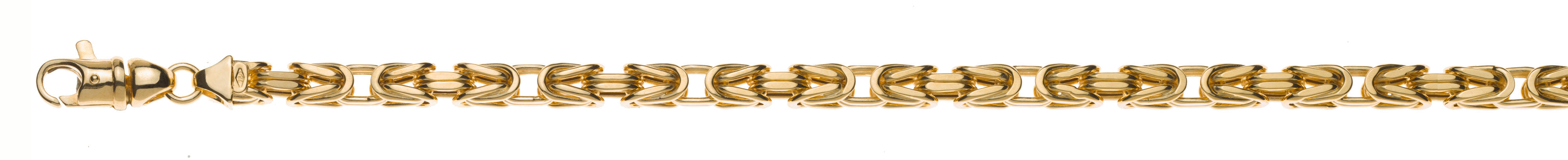 Armband Königskette klassisch Gelbgold 750 halbmassiv 5.0mm 19cm