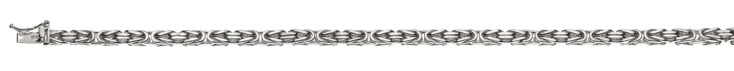 Armband Königskette klassisch Weissgold 750 ca. 3.3mm x 19cm