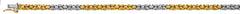 Armband Königskette klassisch Bicolor (Gelb-/Weissgold 750) ca. 3.3 mm x 22cm