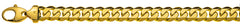 Panzer Armband geschliffen Gelbgold 750 11,0 mm 22 cm