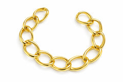 Panzer Armband offen Gelbgold 750 Handarbeit 18,5 mm 22 cm