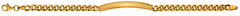 ID Armband Panzer geschliffen Gelbgold 750 halbmassiv 5,0 mm 18 cm