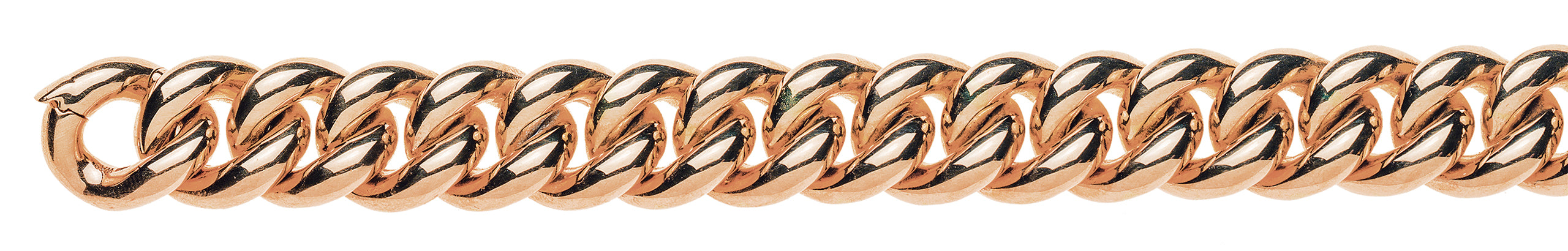 Armband Rundpanzer Roségold 750 Handarbeit 16.0mm 22cm Draht 4.5mm