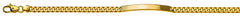 Armband Panzer ID Gelbgold 375 geschliffen 4.5mm 19cm
