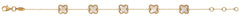 Armband Gelbgold 750 mit 5 Perlmuttkreuzen 10mm