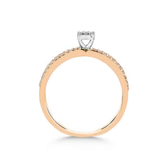 Roségold-Ring mit Diamanten - BYZ0004027