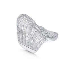 Weissgold-Ring mit Diamanten - BYZ0004165