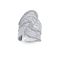 Weissgold-Ring mit Diamanten - BYZ0004165