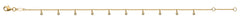 Fusskette Anker Gelbgold 375 mit Zirkonia Anhangern