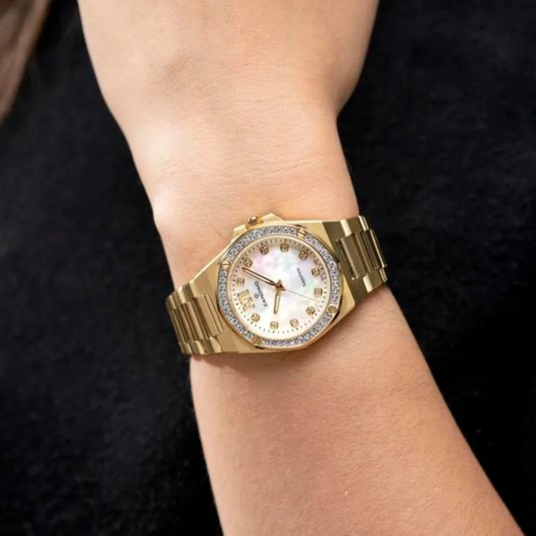 Candino Lady Elegance DamenSchweizer Uhr mit Beigem Zifferblatt - C4755/1