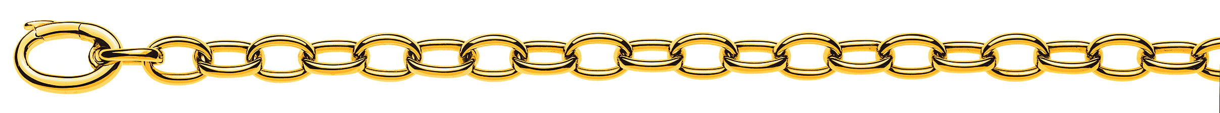 Armband Anker Oval Gelbgold 750 6.0mm 20cm Handarbeit