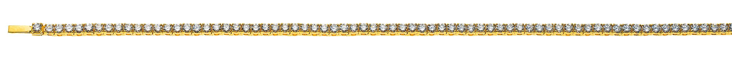 Collier Tennis Gelbgold 750 mit 162 Brillanten H SI 9.72ct 42cm