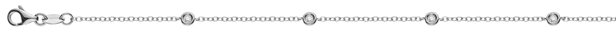 Collier Weissgold 750 mit 11 Brillanten 0.30 ct.