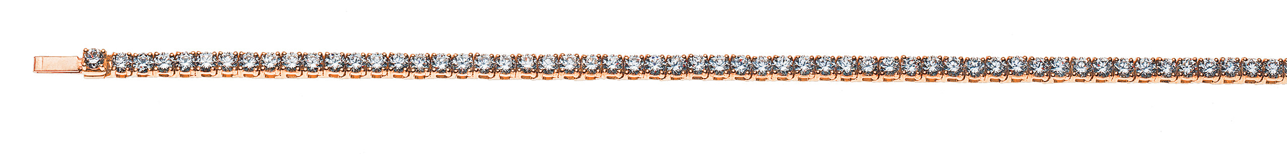 Collier Tennis Rotgold 750 mit 162 Brillanten 9.43ct.