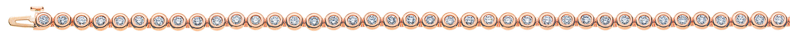 Tennis Armband Rotgold 750 zargengefasst 1.53 ct. 18cm