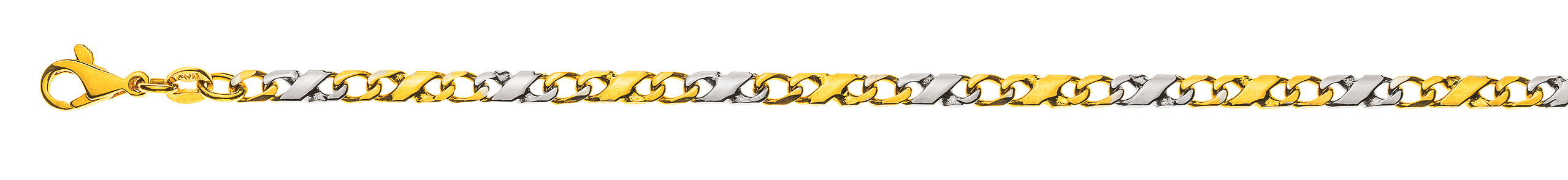 Armband Carrera poliert Bicolor Gold 750 ca. 3,5mm