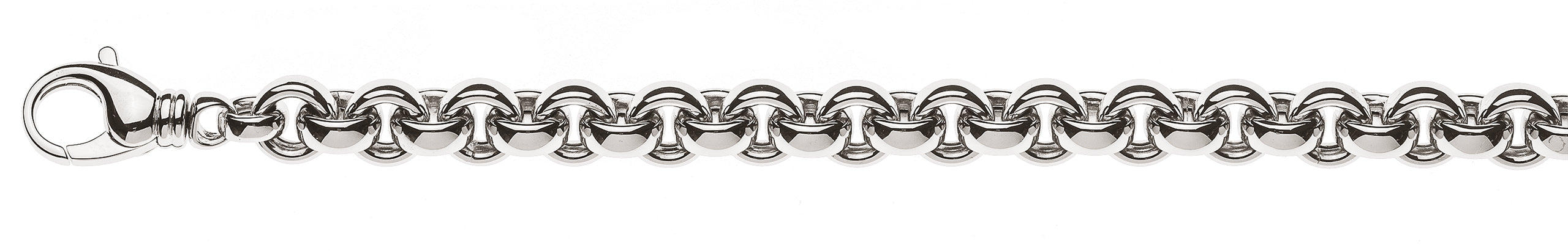 Collier Erbs Weissgold 750 Handarbeit 45cm 9,5mm