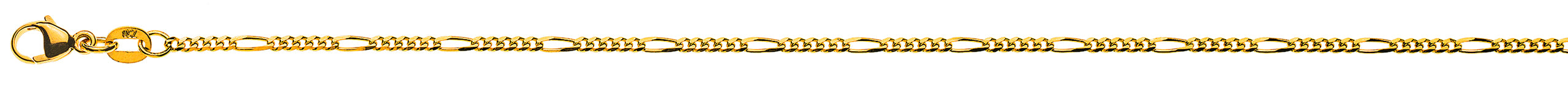 Armband Figaro 5&1 Gelbgold 750 ca. 1.8 mm