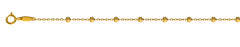 Collier Anker Gelbgold 750 mit 23 Kugeln 2.5mm, 45cm