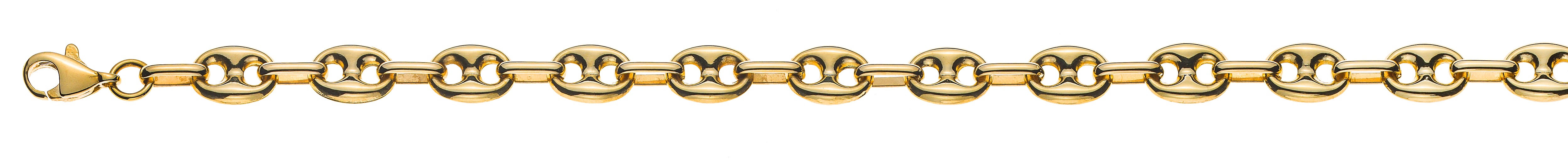 Collier Schiffanker Gelbgold 750 poliert 6mm 45cm