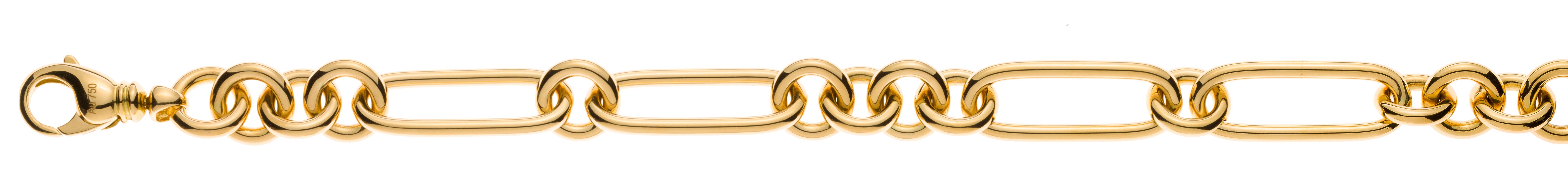 Collier Gelbgold 750 poliert Fantasiemuster 60cm