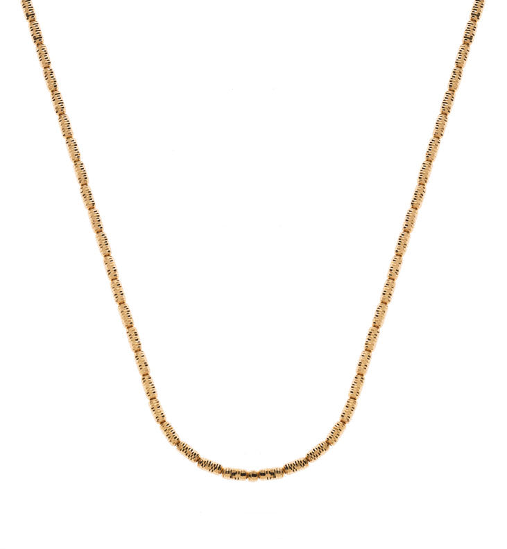 Collier Tubegeschliffen Gelbgold 750 45cm