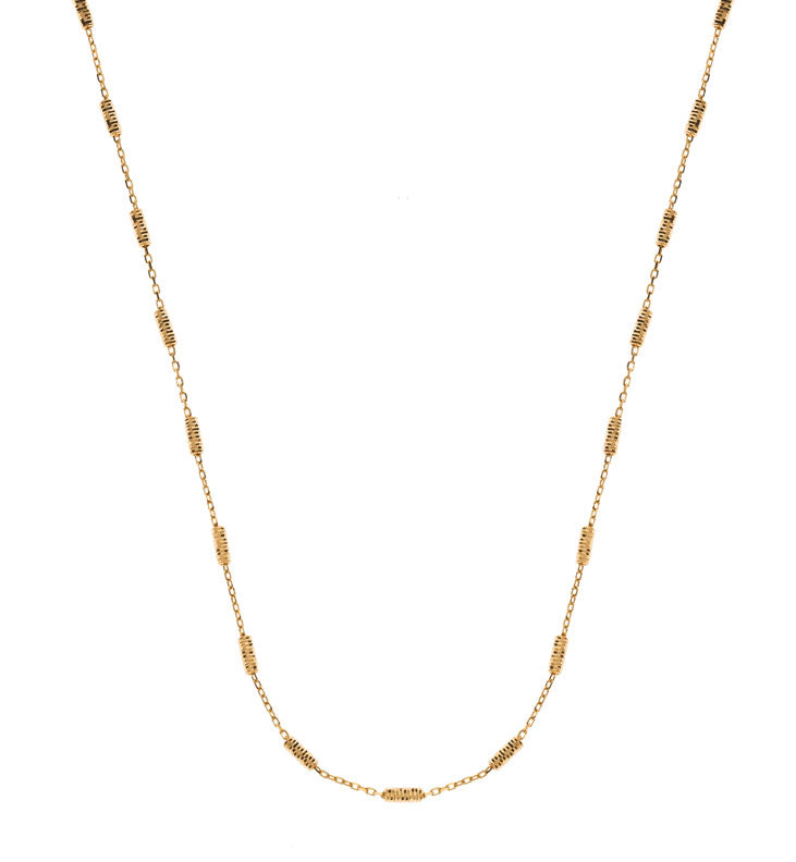 Collier Ankerkette Tubegeschliffen Gelbgold 750 45cm