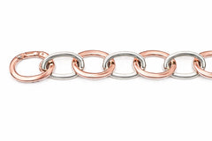 Collier Bicolor Rot-/Weissgold 750 1 Brillant 0.03 ct.