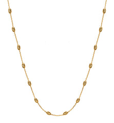 Collier Ankerkette Gelbgold 375 mit Kugelchen 45cm