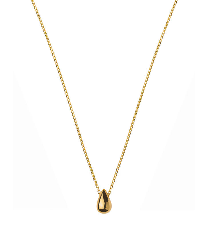Collier Tropfen poliert Gelbgold 375 45cm