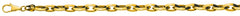 Collier Navette Gelbgold 750 Messerschliff halbmassiv 6.6x13.5mm 50cm