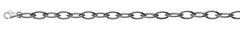 Collier Navette Runddraht Weissgold 750 halbmassiv 45cm