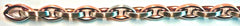 Collier Navette Bicolor Rotgold-Weissgold 750, satiniert