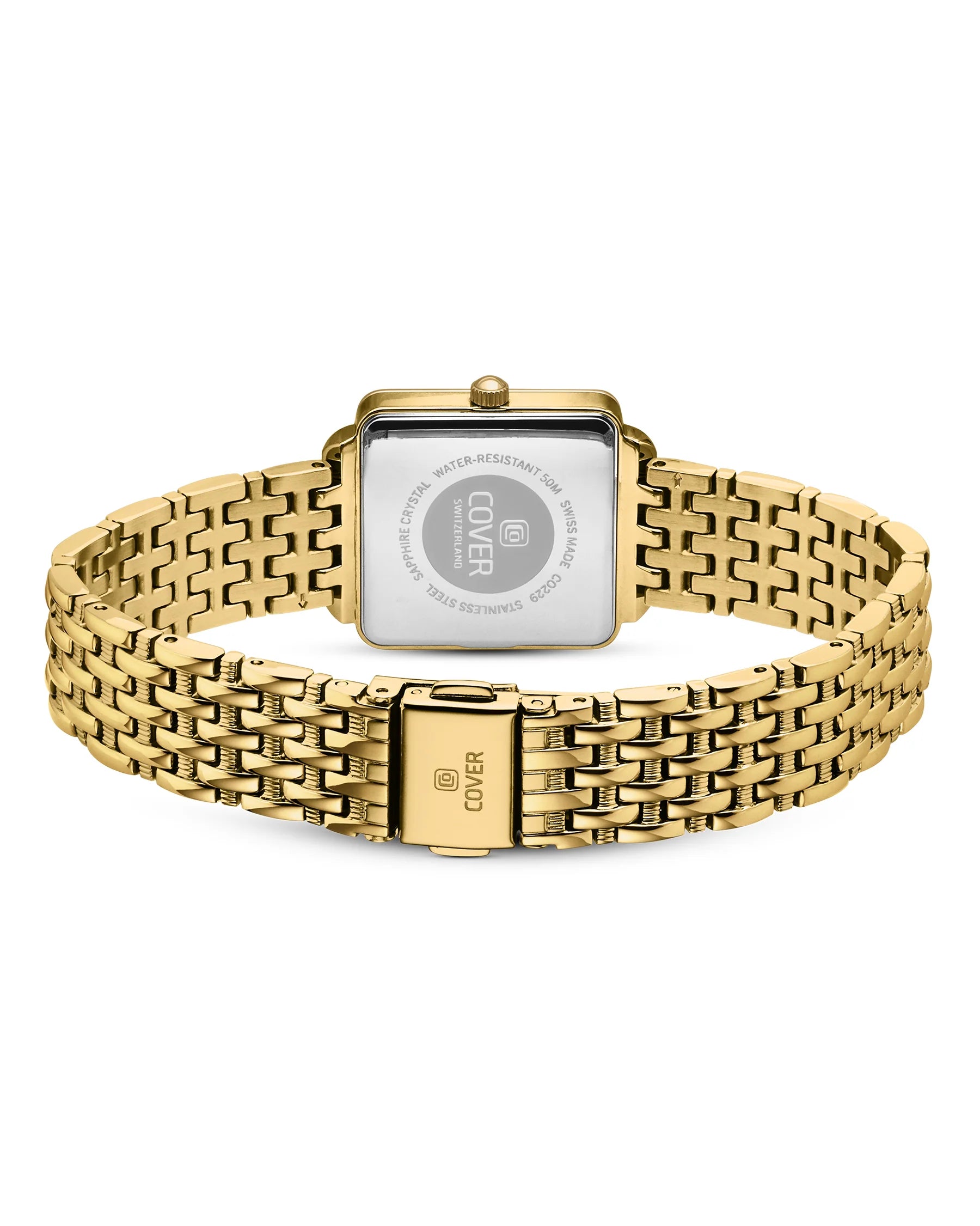 COVER Lovis Square Damen Uhr Silber Roségold
