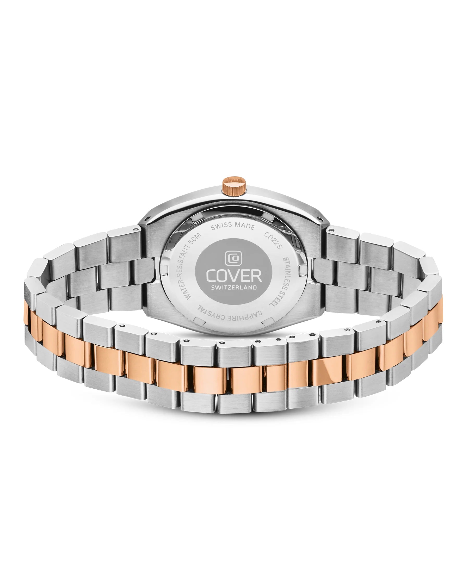 COVER Urban Muse Faceted Diamond Damen Uhr Silber Roségold