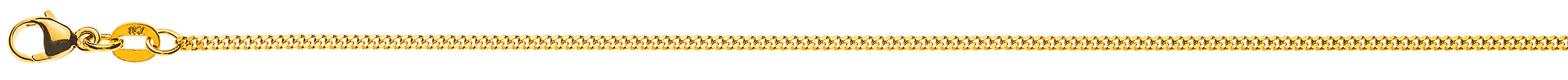 Collier Panzerkette geschliffen Gelbgold 375 ca. 1,6mm