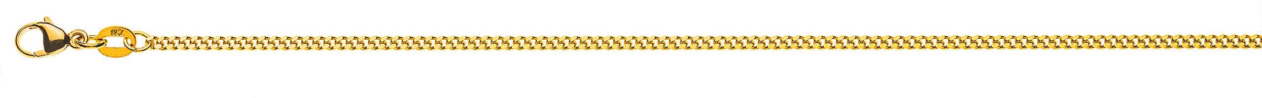 Collier Panzerkette geschliffen Gelbgold 375 ca. 1,8mm