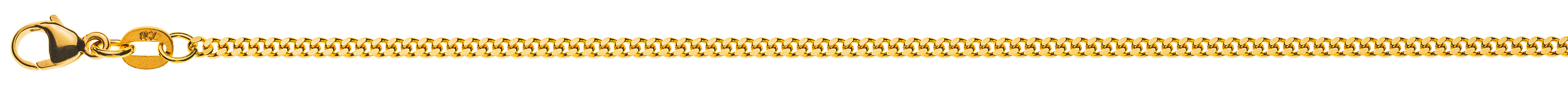 Collier Panzerkette geschliffen Gelbgold 750 ca. 2.0mm
