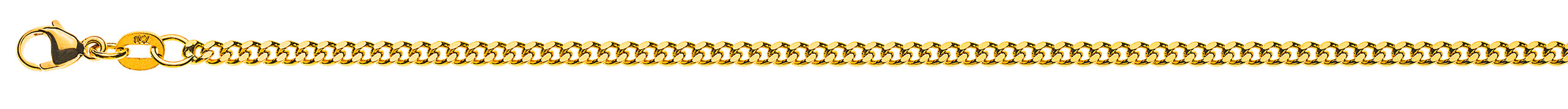 Collier Panzerkette geschliffen Gelbgold 750 ca. 2.6mm