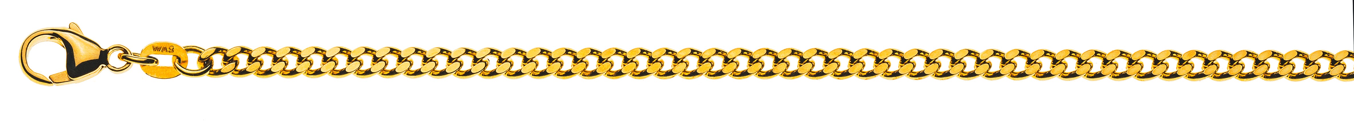Collier Panzerkette geschliffen Gelbgold 750 ca. 3.2mm