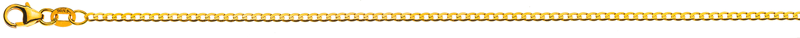 Armband Panzer extraflach diamantiert Gelbgold 750 ca. 1.9mm