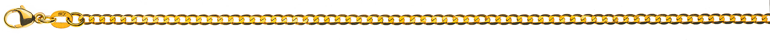 Armband Panzer extraflach diamantiert Gelbgold 750 ca. 2.4mm