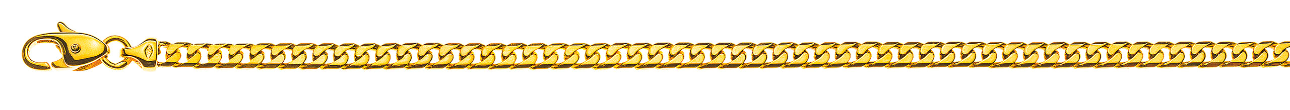 Armband Panzer geschliffen Gelbgold 750 ca. 4.0mm