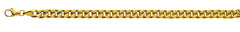 Collier Panzer geschliffen Gelbgold 750 halbmassiv 7mm 45 cm