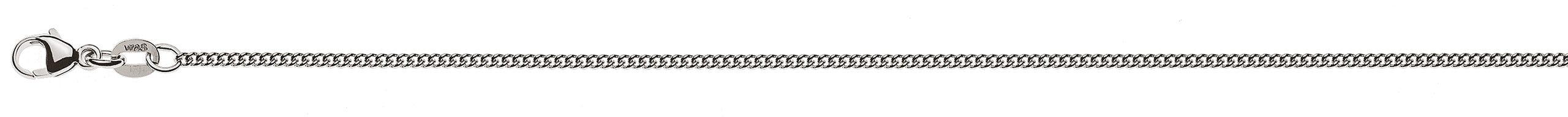 Collier Rundpanzerkette Weissgold 750 ca. 1,6mm